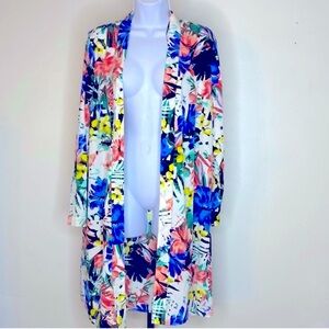 Forever 21 Blue and Pink Cardigan Sweater